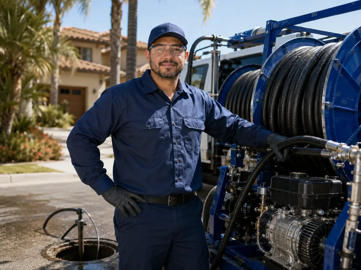 Hydro jet sewer cleaning in Brentwood