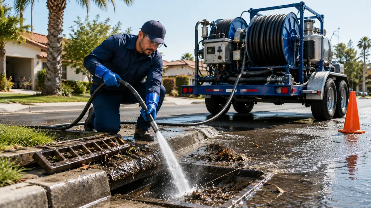 Storm Drain Hydro Jet Cleaning in Brentwood