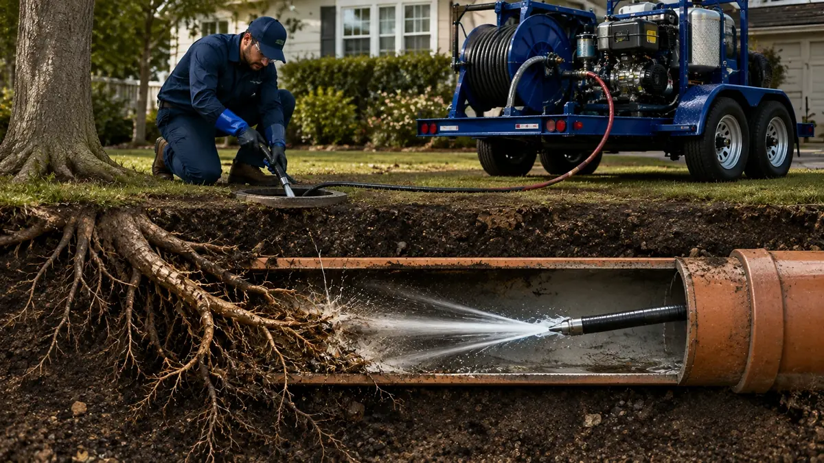 Tree Root Removal with Hydro Jetting in Brentwood